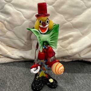 Murano - Vintage Italian blown glass clown decanter